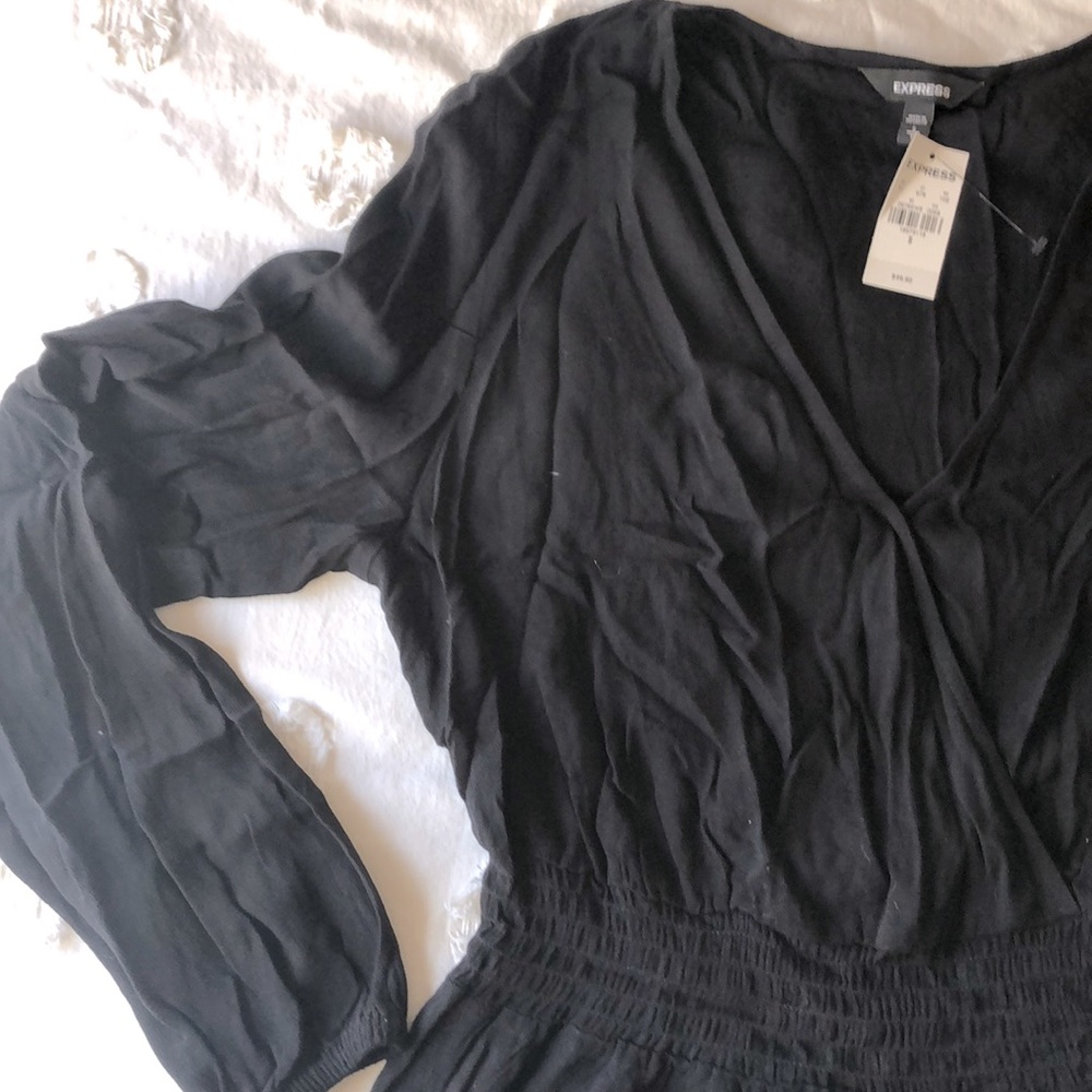 Express Faux Wrap Blouse